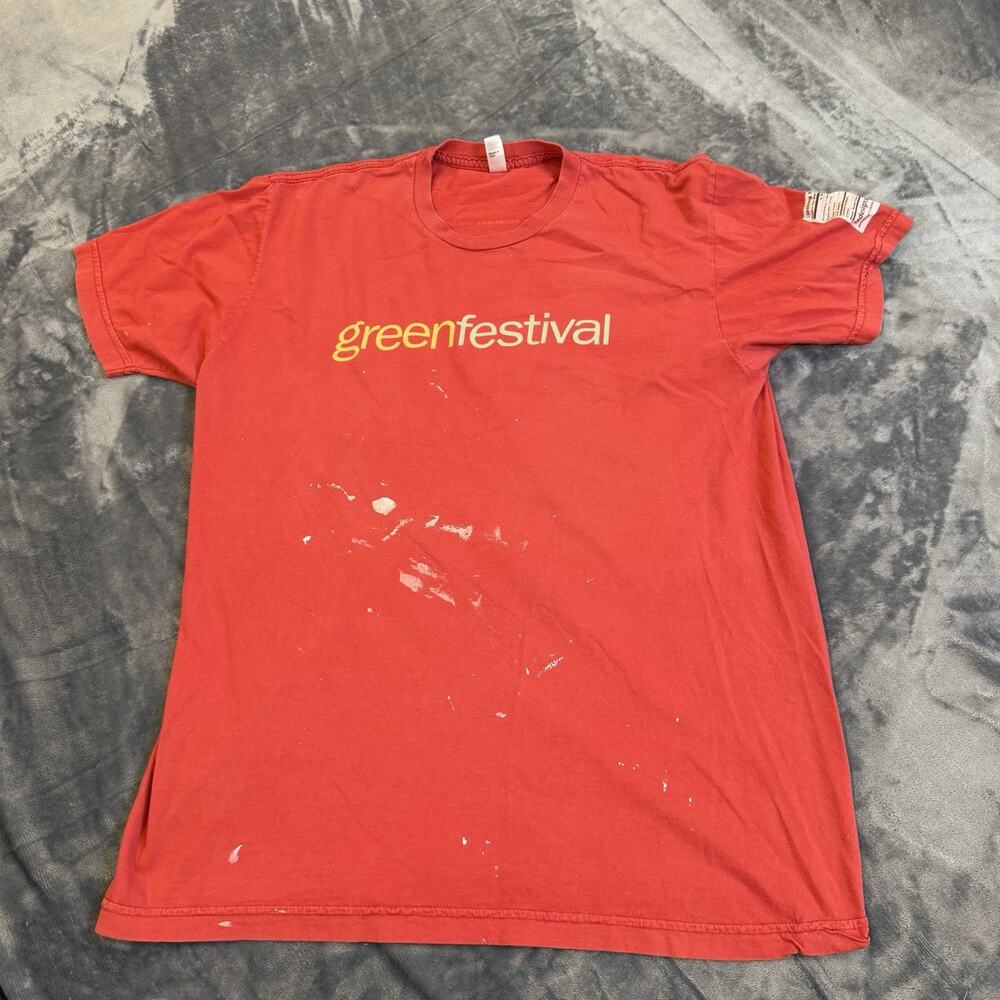 VTG American Apparel Vintage T-Shirt Sz L Y2K 2007 USA Made Distressed Stains
